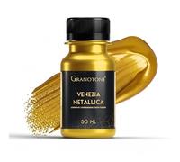 GRANOTONE Venezia Acrylic Metallic Gold Paint 50 ml Colour Non Fading and Shimmering with Rich Pigments Non Toxic Colours Ideal for Artists and Beginners