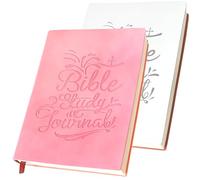 Granrouto Bible Study Journal with S.O.A.P Method - 2pcs Prayer Journal & Scripture Note-Taking Notebook Kit for Women, Men - Christian Devotional Gifts & Religious Faith Supplies, Pink+White