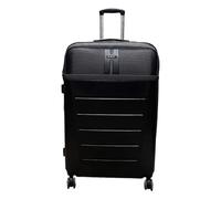 GRANT Highbred Suitcase 28 Inch Large Hold Luggage, Hard Shell & Woven Fabric Hybrid, TSA007 Travel Sentry Lock, Expandable, 8 Wheel Double Spinner Trolley Check in Case, Black