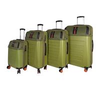 GRANT Highbred Suitcase Set of 3, 20 26 28 Inch, Hard Shell & Woven Fabric Hybrid, TSA007 Travel Sentry Locks, Expandable, 8 Wheel Double Spinner Luggage Sets, Cabin + 2 Hold, Army Green