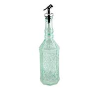 Grant Howard Gaudi Embossed Decorative Glass Oil and Vinegar Cruet with Pourer, 22 oz