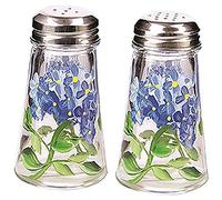Grant Howard Hand Painted Tapered Salt and Pepper Shaker Set, Blue Hydrangeas, Blue