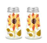 Grant Howard Hand Painted Tapered Salt and Pepper Shaker Set, Sunflowers, Yellow, 2, 39013 39013
