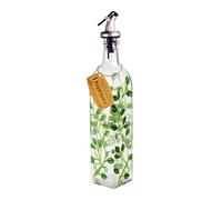 Grant Howard Vines Hand Painted Glass Oil and Vinegar Cruet, 16 oz, Multicolor