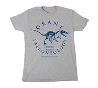 Grant Paleontology Inspired by Jurassic Park Heather Grey T-Shirt (XXL)