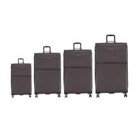 GRANT Tailored 4 Piece Set 20 + 26 + 28 + 32 Inch Suitcase Set, Soft Shell Lightweight Expandable Luggage, 8 Wheel Spinner Travel Trolley Cases with TSA Lock, Brown Army Green