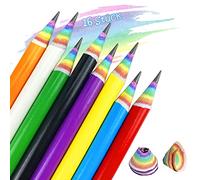 Grantop Rainbow Pencils Set, 8 Colours Rainbow Recycled Paper Pencil, HB Pencils for Drawing, Drawing Pencils for Beginners, Artists