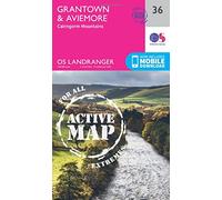 Landranger Active 36 Grantown, Aviemore & Cairngorm Mountains Map With Digital Version, Pink One Size