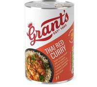 Grant's Foods Canned Thai Red Curry, Ready to Eat Canned Meal, Small-Batch, No Additives or Preservatives, Contains Wheat, 6 x 392g