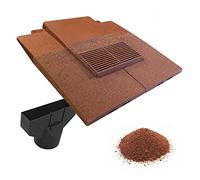 Granulated Sand Red Plain in-line Roof Tile Vent & Pipe Adapter, Concrete & Clay
