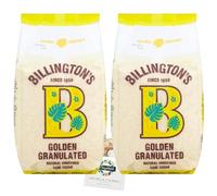 Granulated Sugar Bundle with Billington's Golden Granulated Cane Sugar 1kg 2 Pack + Brightdale Kitchen Booklet