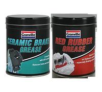 Granville 0841A Ceramic Brake Grease, 500 g & 0846 500g Rubber Grease - Red