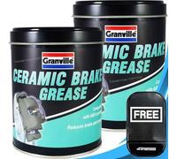 Granville 2 x 500g Ceramic Brake Grease Compatible with ABS System, Reduces Brake Pad Squeal with 4Tress Non Slip Car Dash Mat (4T-GV-0841A)