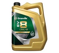 Granville EV-8 0W/8 Ultra-Low Viscosity Fully Synthetic Engine Oil - 5L | Engine Lubrication Oil Designed for Hybrid & Electric Vehicles, Fuel Efficient, LSPI Protection, API SP RC, ILSAC GF-6B