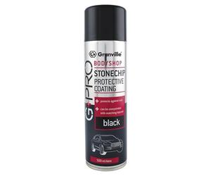 Granville G+ PRO Stonechip - Black 500ml | Over-Paintable Black Stone Chip Coating | Anti-Corrosion - Sound Deadening - & Durable | Protective Automotive Spray for Gravel & Climate Resistance
