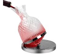 Granvoo Wine Decanter 1500 ml, 360° Rotating Wine Carafe, Decanter Drip-Free, Wine Decanter, Red Wine Carafe Made of Lead-Free Crystal Glass, Wine Accessories, Gift for Wedding, Housewarming Party,