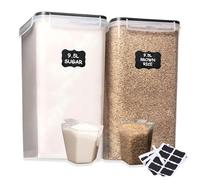GRANZ Big Sized 9.5 Liter Food Container Pack of 2 | Food Storage Container with lid | Kitchen storage & Airtight Food Container Set | Cereal & Dry Food Storage Containers for Sugar,Flour etc.