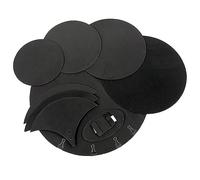 Graootoly 10Pcs Drum Mute Pads Kit Bass Snare Drum Sound Off Mute Muffler EVA Quiet Practice Pad Set Percussion Accessories