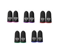 Graootoly 10PCS Gaming Finger Superconducting Electric Fibre 28 Knitted Sleeve Breathable Fingertips for PUBG Mobile Games