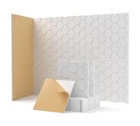 Graootoly 12 Pack Soundproof Wall Panels Self Adhesive Acoustic Wall Panels for Wall,Studio, Home and Office White Durable