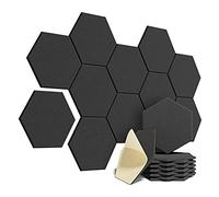 Graootoly 12-Piece Self-Adhesive Acoustic Foam Panel Acoustic Panel Hexagonal Wall Panel for Wall Sound Absorption