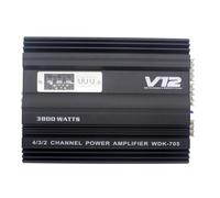 Graootoly 12V 3800W Car Audio Amplifier Subwoofer Amplifier High Power Dual Bass Output Cart 4 Channel Audio Speaker