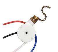 Graootoly 1PCS Ceiling Fan Lights Switch ZingEar ZE-208S E89885 3 Speed 4 Wire Fan Switch Pull Chain,Fan Lights Switch,Bronze