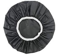 Graootoly 1Pcs Household Waterproof Shower Cap, Swimming Cap, Hotel Elastic Shower Cap Hair Set (Black)