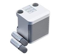 Graootoly -203 Speaker Microphone Set Home Singing Equipment Wireless Bluetooth KTV Voice Changer -White