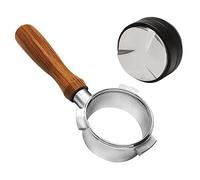 Graootoly 54mm Coffee Bottomless Portafilter Accessories for with 2-In-1 Adjustable Height Coffee Tamper Press