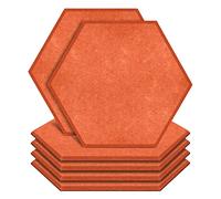 Graootoly 6 Pack Hexagon Acoustic Panels Sound Proof Padding Beveled Edge Sound Panels for Recording Studio Office Home