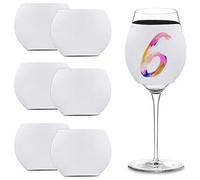 Graootoly 6 PCS Sublimation Blanks Wine Glass Sleeve Neoprene Wine Glass Insulator Cover for Glass Sublimation Ornaments Supplies