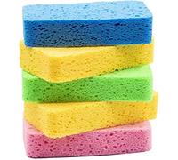 Graootoly Cellulose Sponges,Kitchen Sponges for Dish, Duty Scrub Sponges,Non-Scratch Dish Scrubber Sponge for Cookware 5 Pcs