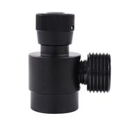 Graootoly CO2 Cylinder Refill Adapter, Self-Made Gas Cylinder Regulator M10X1 to W21.8-14 Adapter for Argon,CO2,Mixed Gas Easy to Use Black