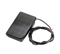 Graootoly LED Car Brake Light 15LED F1 Style Universal Shell Pilot Light Car Rear Spoiler LED Brake Light Tail Light Black Shell