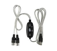 Graootoly MIDI to USB Cable Converter Connector PC to Synthesizer Keyboard Adapter Studio