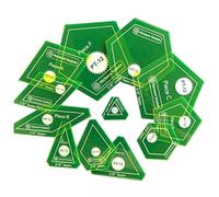 Graootoly Set of 12 Patchwork English Paper Piecing Quilt Template Set Diamond Triangle Patchwork Tool