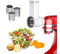 Graootoly Slicer Shredder Attachments, Prep Vegetable Slicer for Stand Mixer, Salad Maker with Cleaning Brush