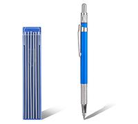 Graootoly Solid Carpenter Pencil, with 12Pcs Pencils Refills, Mechanical Pencils for Steel Cutting, Automatic Pencils Set 2mm