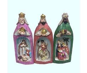 Graootoly Three Men Nativity Set Resin Crafts Three Figurine Roman Nativity Set Abstract Art Sculpture