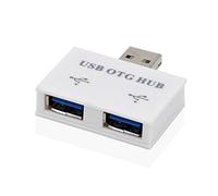Graootoly USB Hub Adapter Converter Male To Twin Charger Dual 2 Port for PC Computer Accessories USB 2.0 Splitter Hub 2 Ports,B