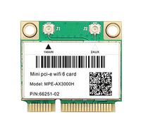 Graootoly WiFi 6E AX3000H Green Wireless Network Card Plastic Wireless Network Card BT 5.2 for Mini PCIE Wi-Fi Adapter for Desktop/Laptop Win10