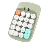 Graootoly Wireless Number Pad, Typewriter Retro Keypad, Numeric Keypads Numpad 18 Keys 2.4 GHz Bluetooth Mini Keyboard(Green)