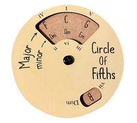 Graootoly Wooden Circle of Fifths Wheel for Guitar Learning, Circle of Fifths Chord Wheel Wooden Melody Tool