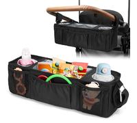 GRAOSO Stroller Snack Tray Compatible with Wonderfold Wagon W4, Easy Cleaning Parent Console Compatible with Keenz 7S+, Wagon Accessories with 2 Insulated Cup Holders, Black, GS02201