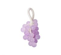 Grape Bunch Shaped Soap - Green Tea Scent 3-in-1 Body Hand Face Cleanser, Round Soap with Brown Cotton String for Soft Smooth Skin, Natural Plant Essential Oil Formula (Light purple)