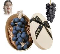 Grape Cluster Soap, Handcrafted Grape Soap on a Rope, Natural Cold process handmade soap for for Washing Hands and Fresh Air, Exquisite Home Decor (20pcs,Purple)