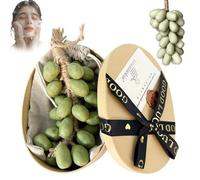 Grape Cluster Soap, Handcrafted Grape Soap on a Rope, Natural Cold process handmade soap for for Washing Hands and Fresh Air, Exquisite Home Decor (20pcs,Green)
