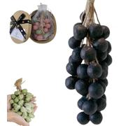 Grape Cluster Soap, Handmade Fruit Grapes Soaps, Grape Soap on a Rope, Natural Cold Process Artisan Soaps, for Washing Hands and Fresh Air Men Women (Black-360g)