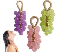 Grape Cluster Soap Rope,Handmade Soaps in Grape Shape,Natural Cold Process Artisan Soaps,Refreshing Scent Handmade Soap,For Gentle Cleansing the Skin,For Body Shower and Face Cleansing,25PCS (3Mix)